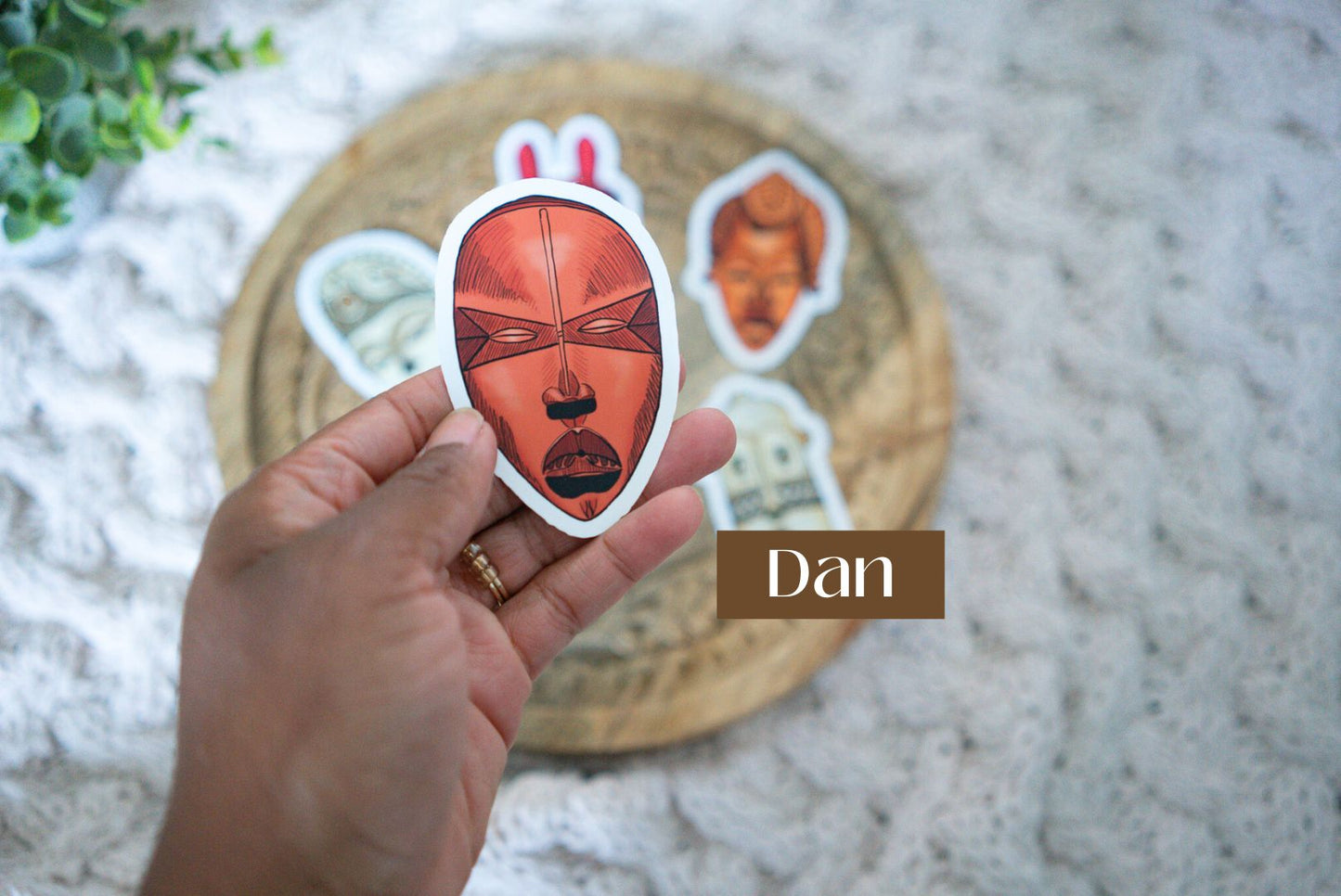 African Masks Die Cut Stickers - Pounded Yam Productions