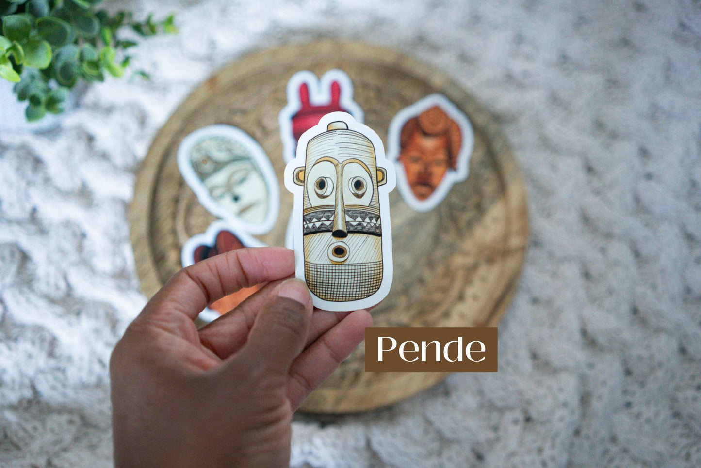African Masks Die Cut Stickers - Pounded Yam Productions