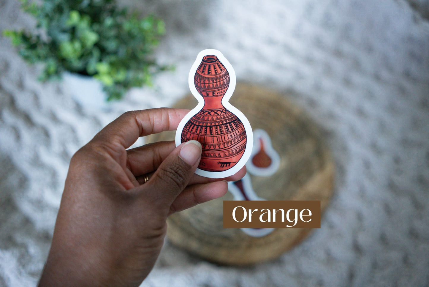 African Calabash Die Cut Stickers - Pounded Yam Productions