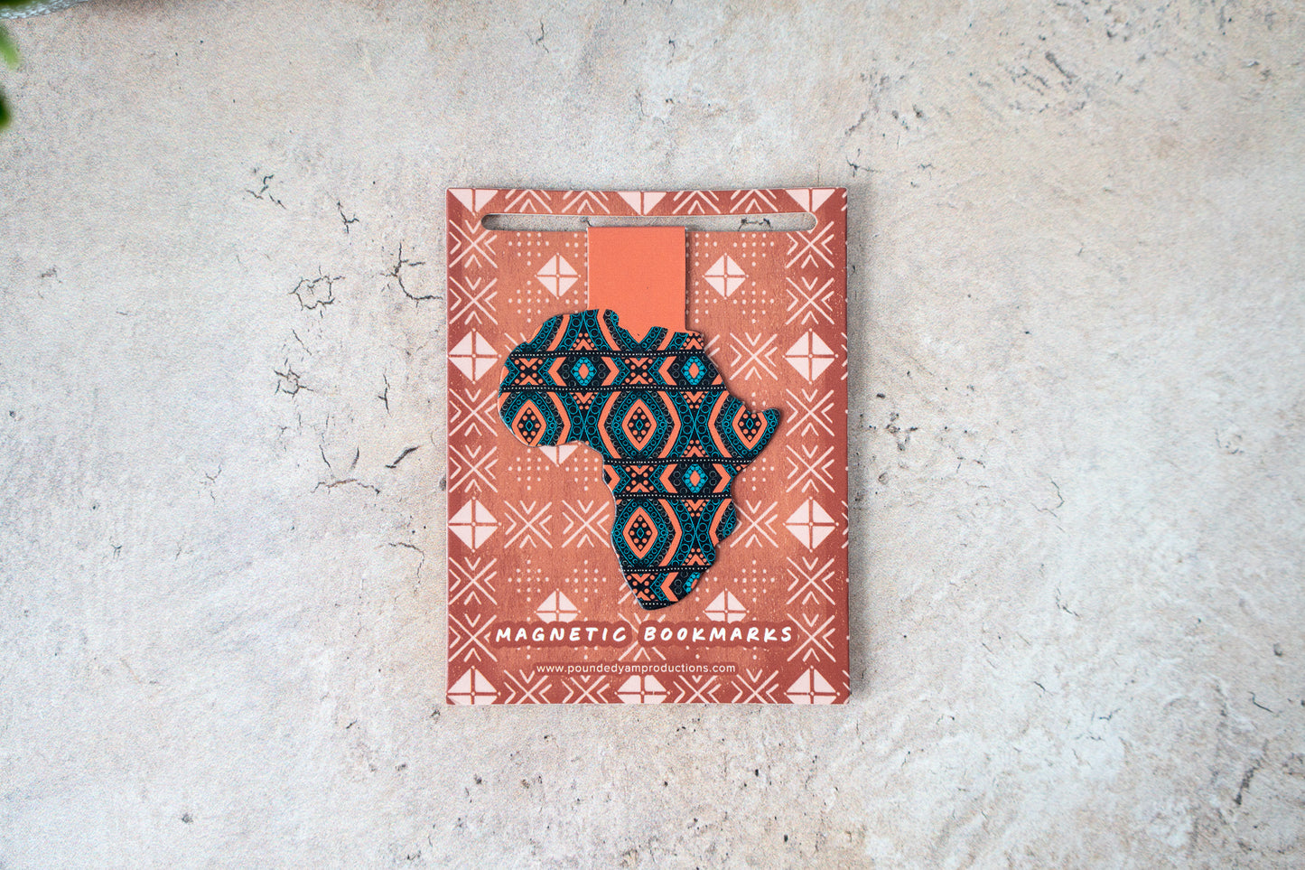 Ankara African Print Magnetic Bookmarks - Diamonds - Pounded Yam Productions