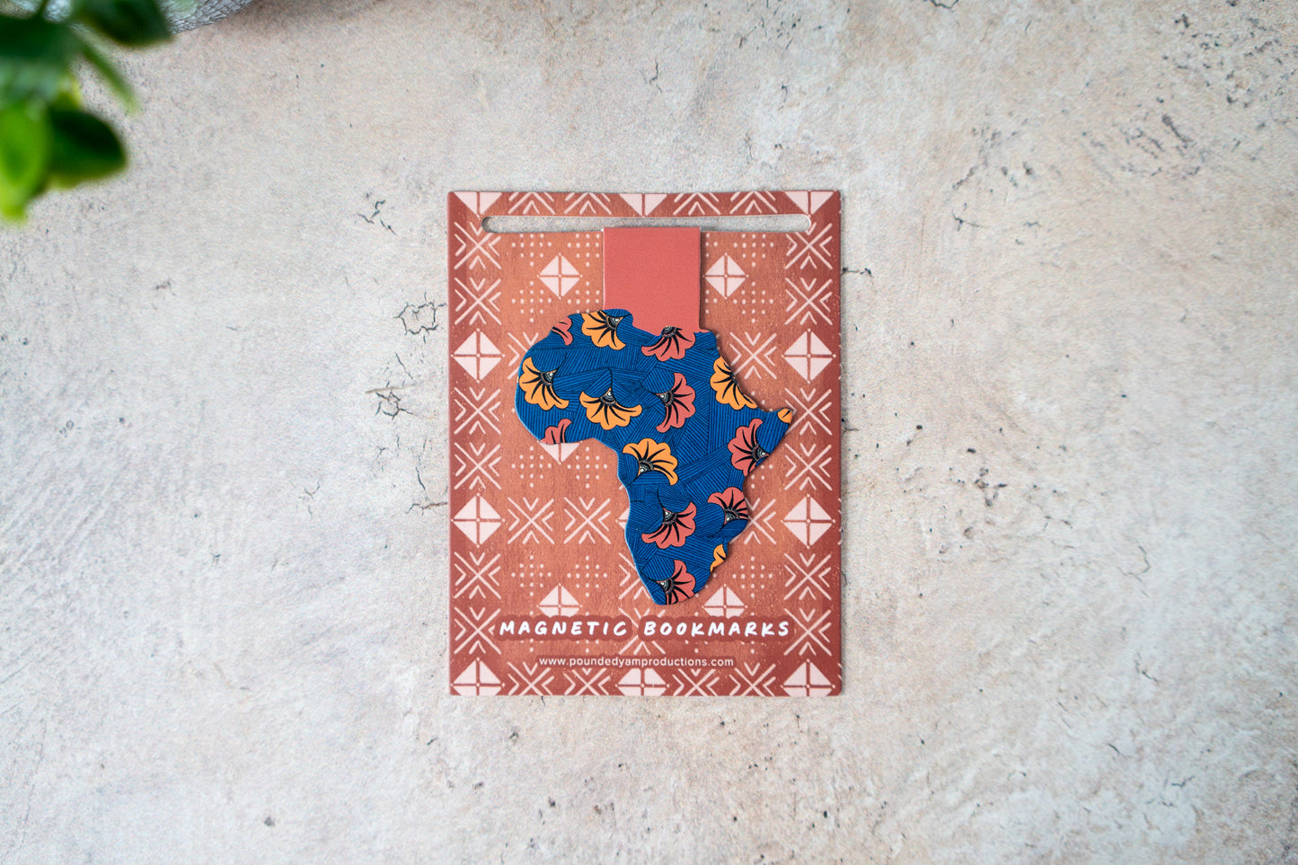 Ankara African Print Magnetic Bookmarks - Wedding Flowers - Pounded Yam Productions