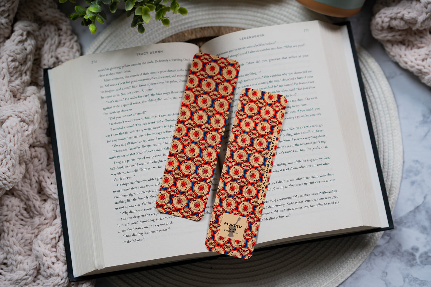 Ankara African Print Bookmarks - Circles - Pounded Yam Productions