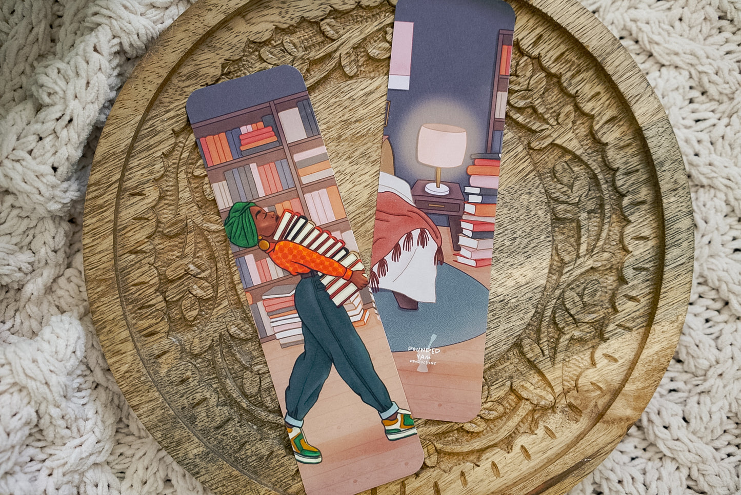 Black Girl Book Stack Bookmark - Pounded Yam Productions