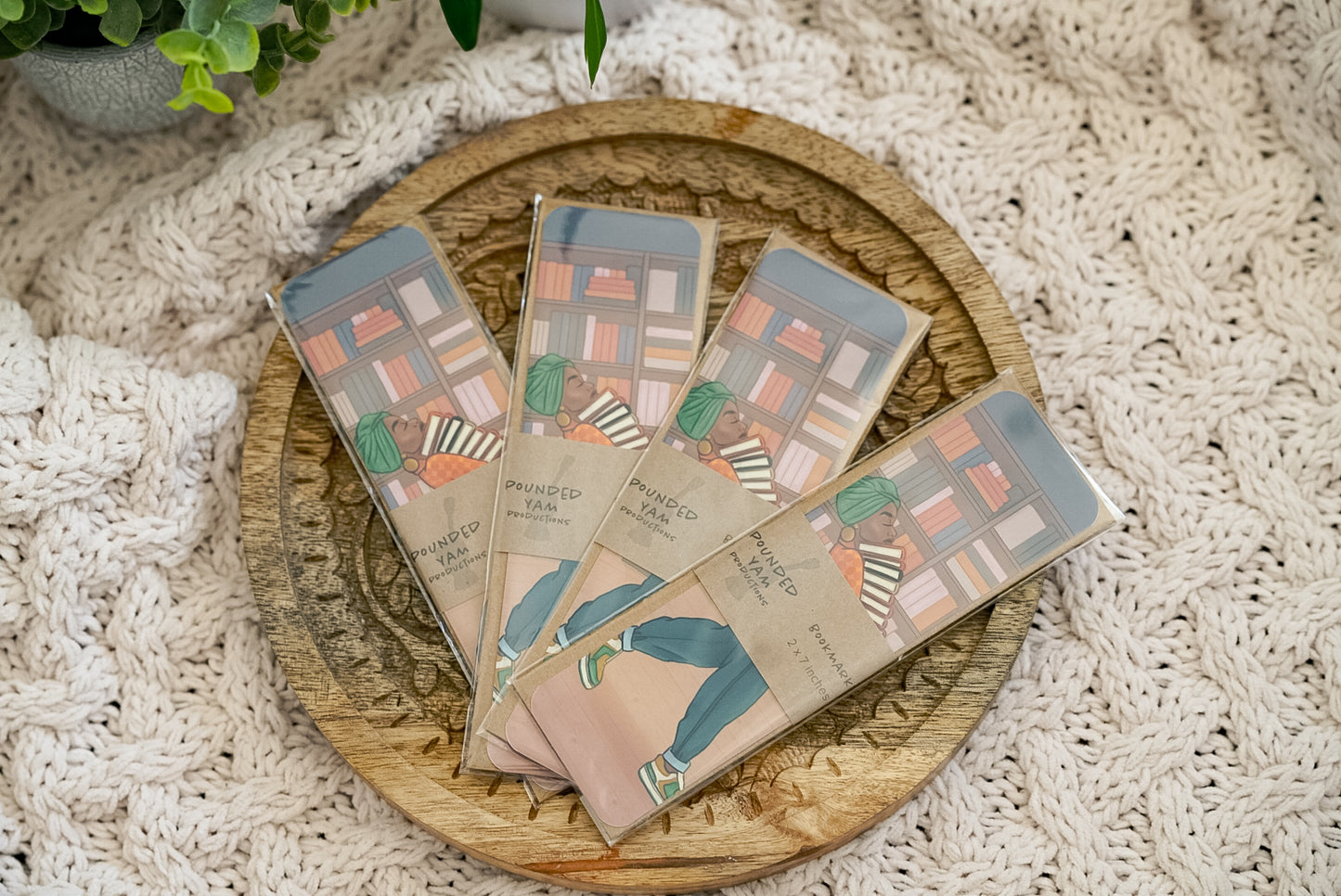 Black Girl Book Stack Bookmark - Pounded Yam Productions