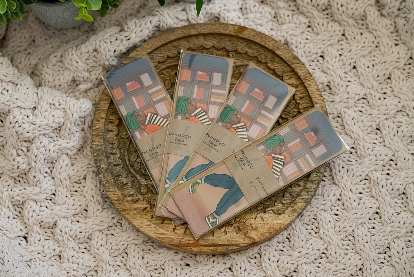 Black Girl Book Stack Bookmark - Pounded Yam Productions