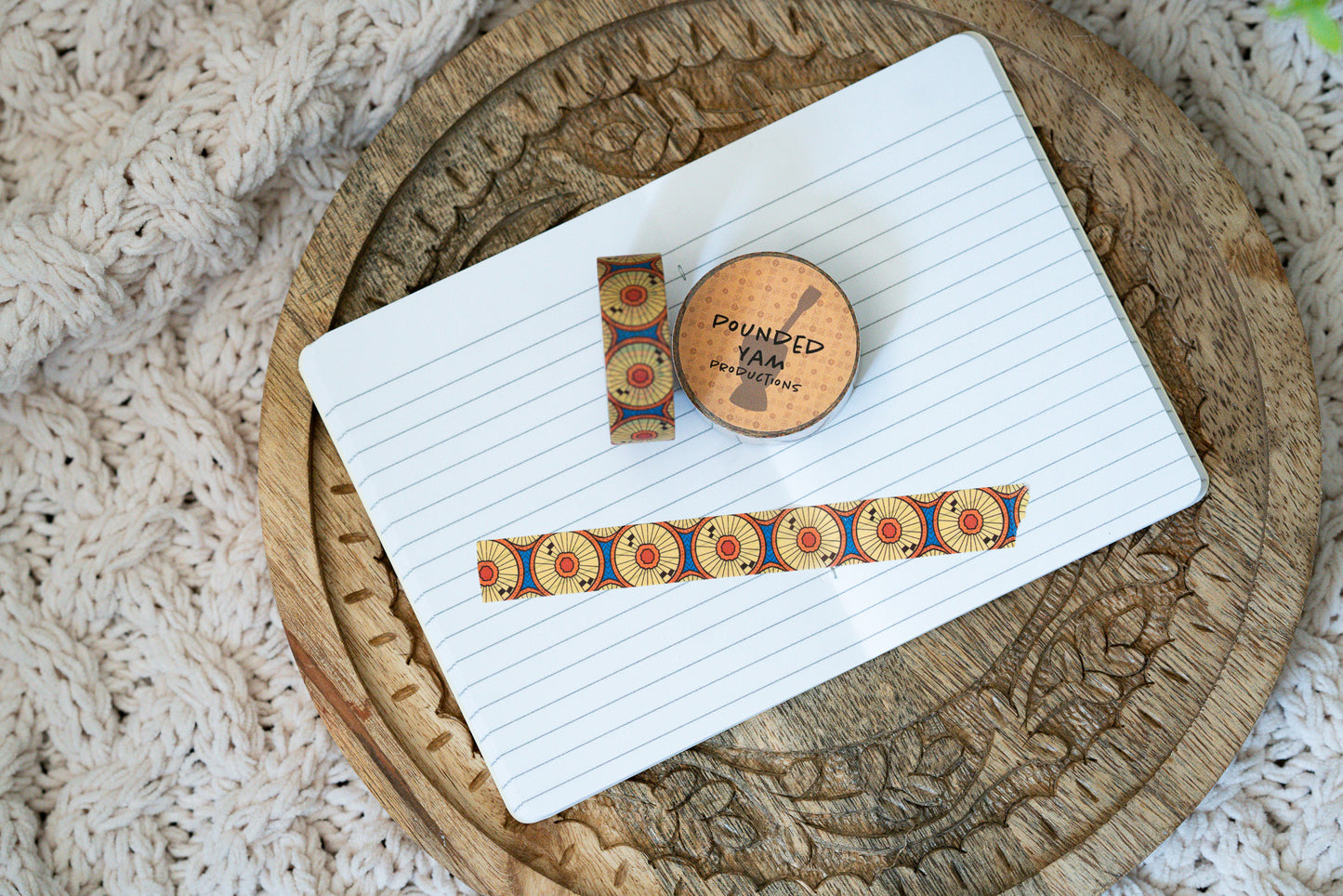 African Print Ankara Inspired Washi Tape - Circles - Pounded Yam Productions