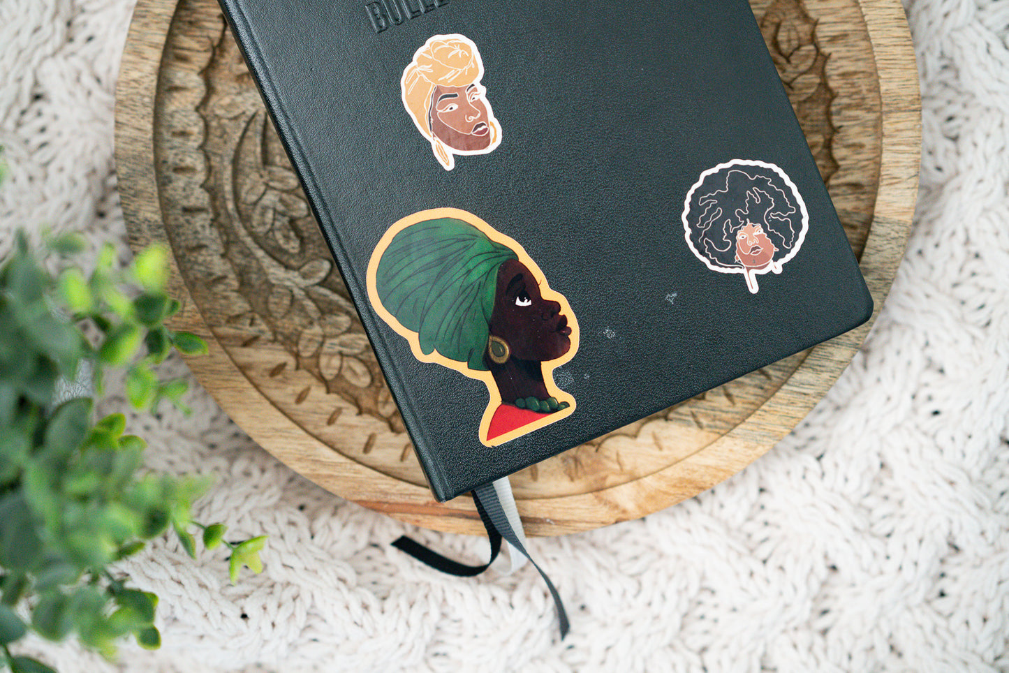 Dark Skinned Queen Die Cut Sticker - Pounded Yam Productions