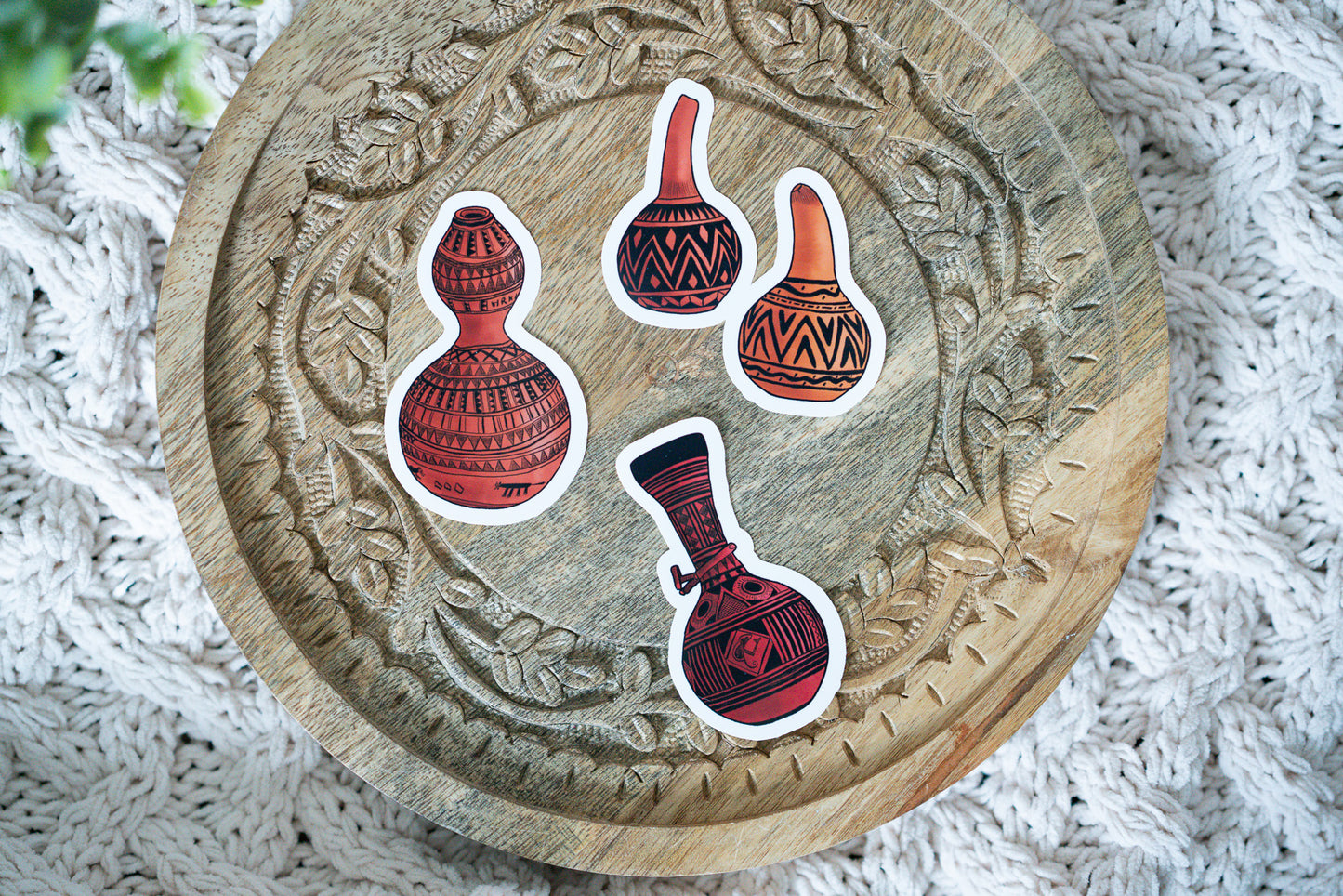 African Calabash Die Cut Stickers - Pounded Yam Productions