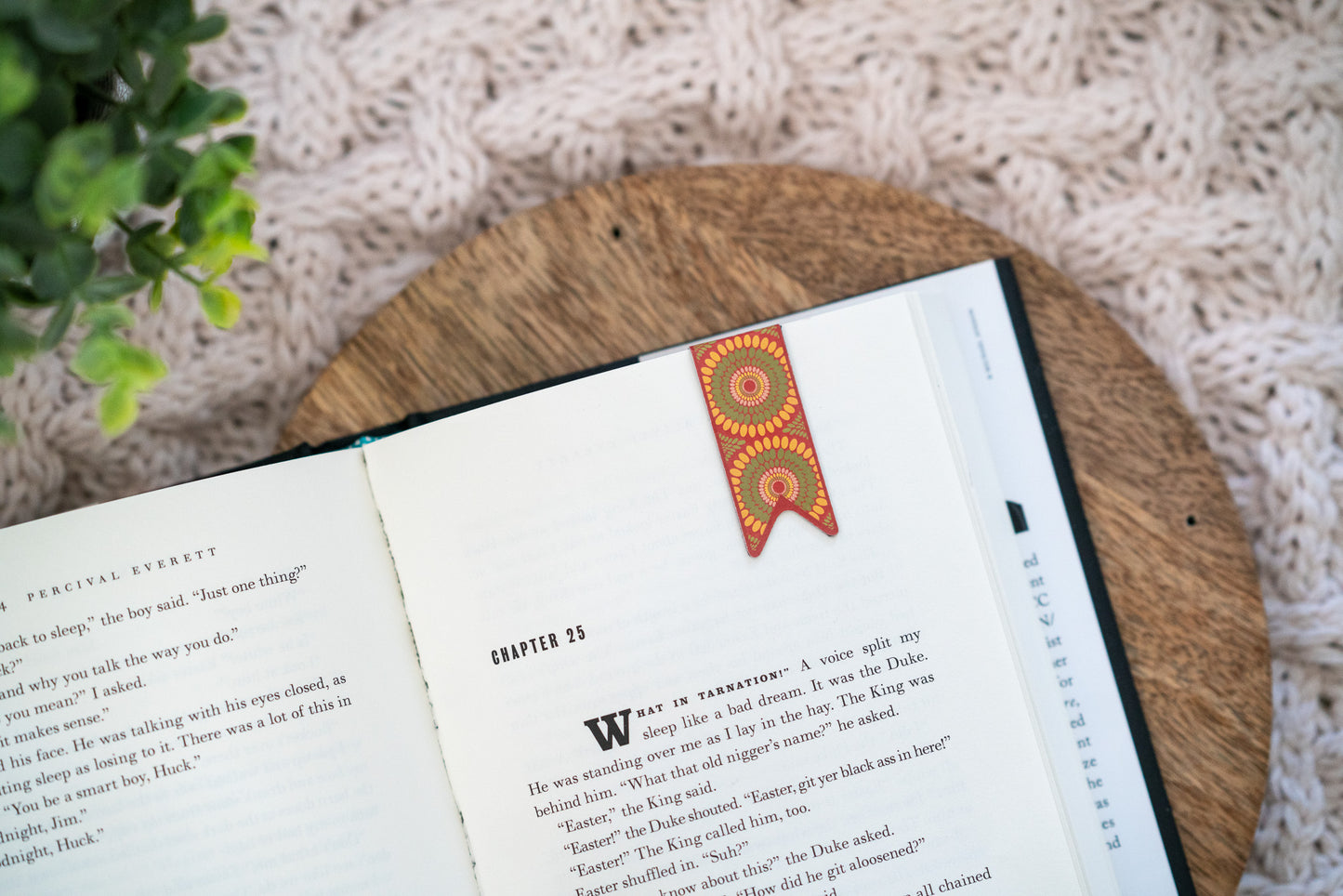 Mini Ankara African Print Magnetic Bookmark Tab - Set 1 (Cowries, Discs, Bloom) - Pounded Yam Productions