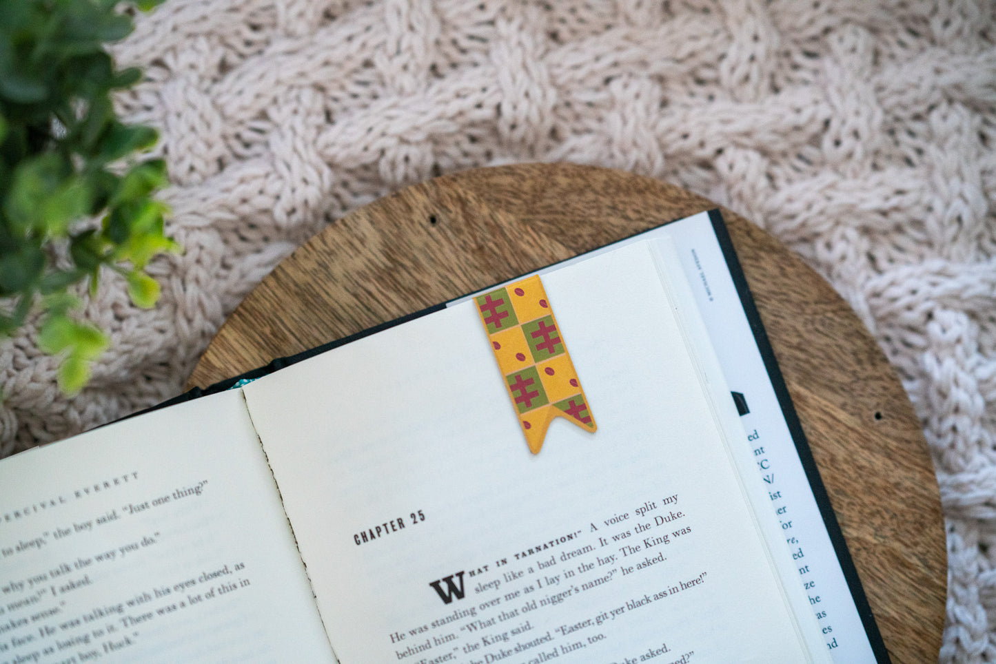 Mini Ankara African Print Magnetic Bookmark Tab - Set 1 (Cowries, Discs, Bloom) - Pounded Yam Productions