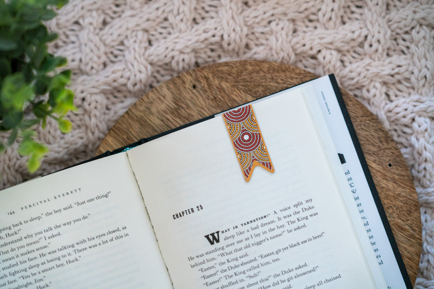 Mini Ankara African Print Magnetic Bookmark Tab - Set 2 (Red Blossom, BP, Red and Yellow) - Pounded Yam Productions