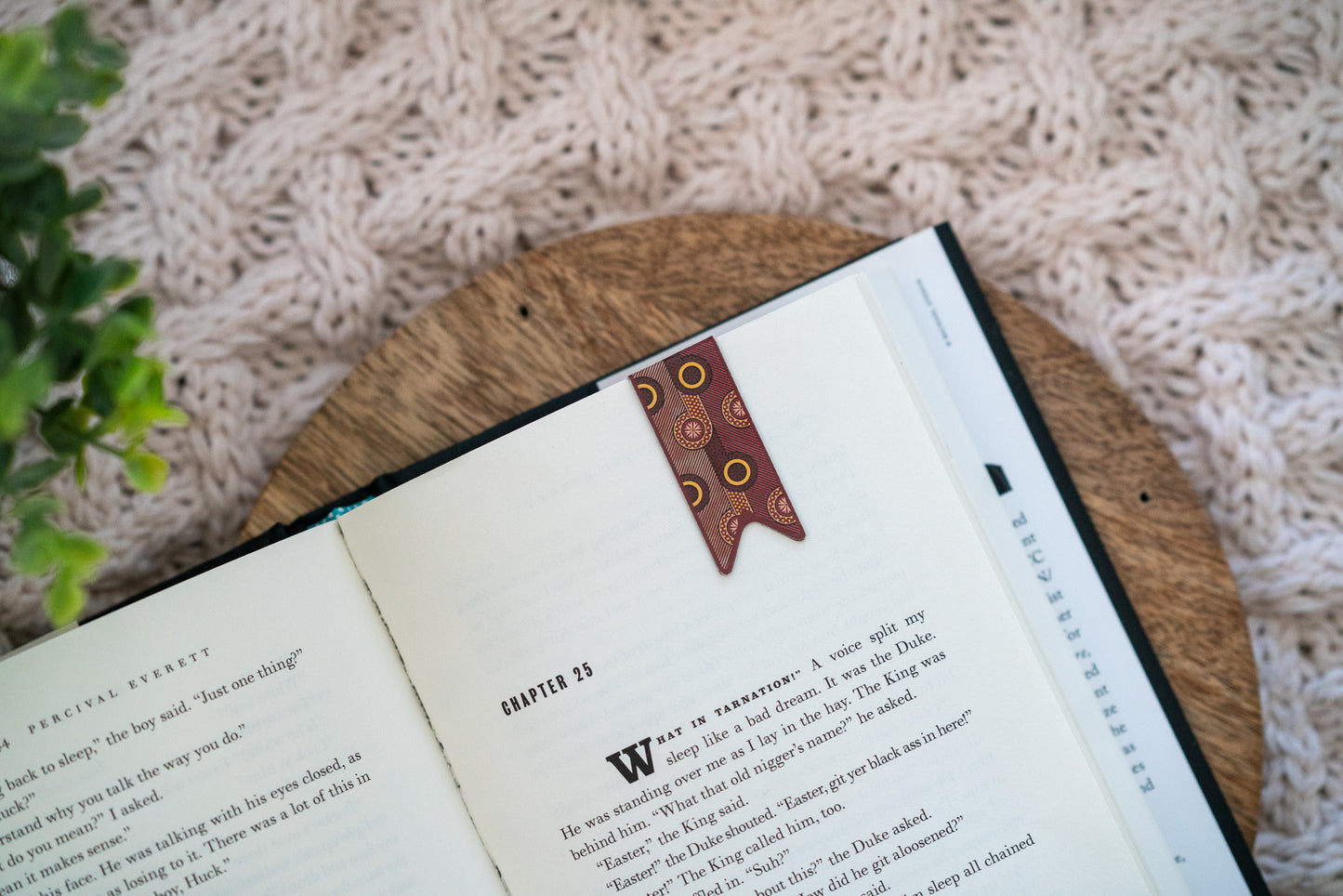 Mini Ankara African Print Magnetic Bookmark Tab - Set 2 (Red Blossom, BP, Red and Yellow) - Pounded Yam Productions