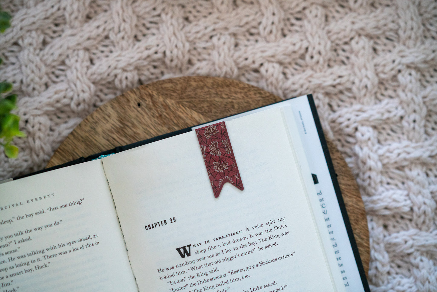 Mini Ankara African Print Magnetic Bookmark Tab - Set 2 (Red Blossom, BP, Red and Yellow) - Pounded Yam Productions