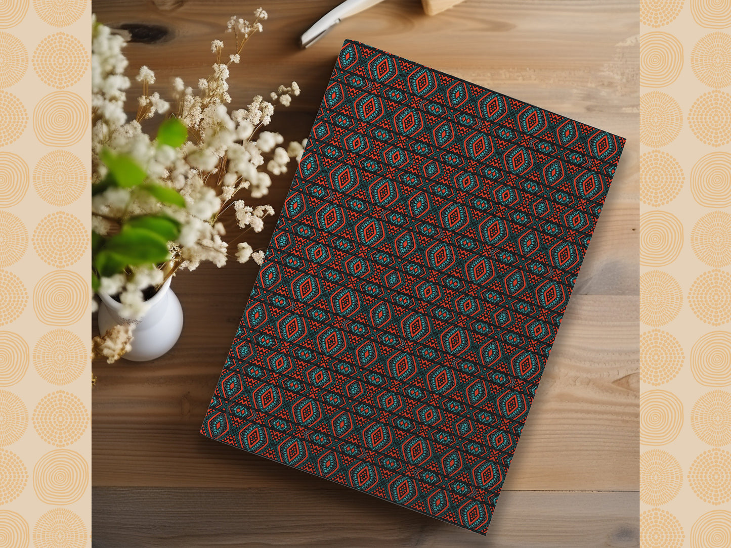Ankara African Print Ankara Inspired Journal (Diamonds A5 Lined) - Pounded Yam Productions