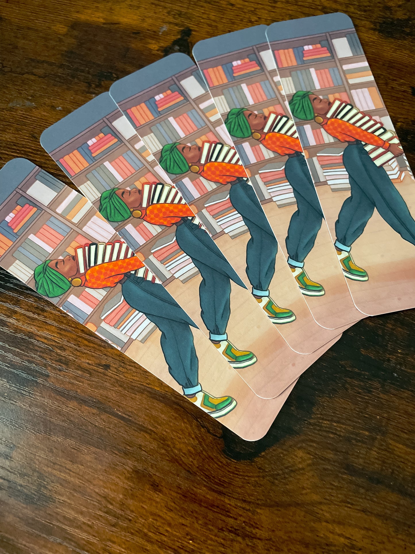 Black Girl Book Stack Bookmark - Pounded Yam Productions
