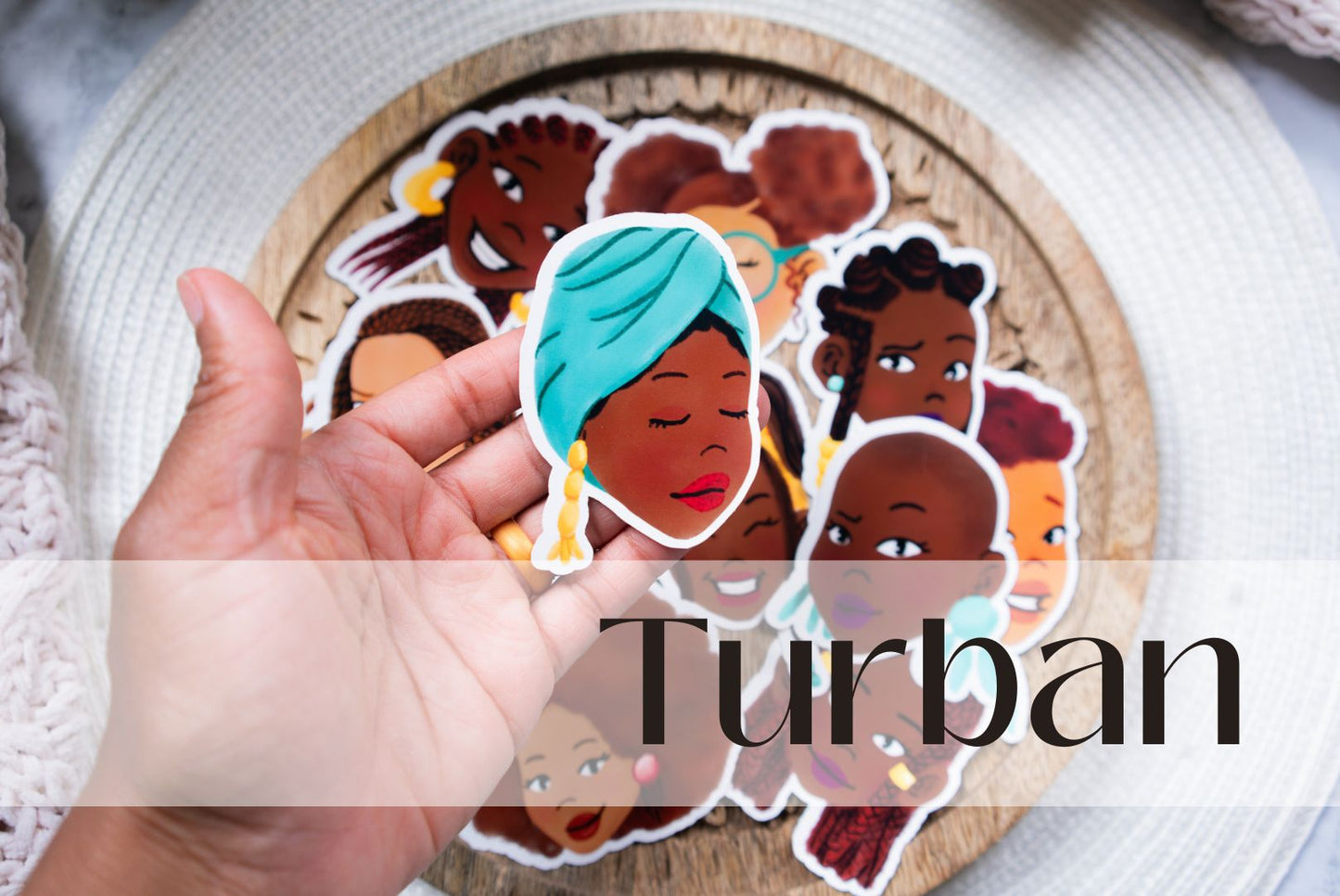 Black Girl Black Hair Die Cut Stickers - Pounded Yam Productions