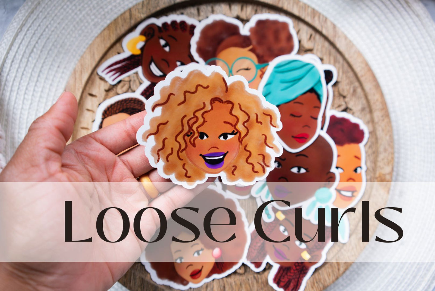 Black Girl Black Hair Die Cut Stickers - Pounded Yam Productions
