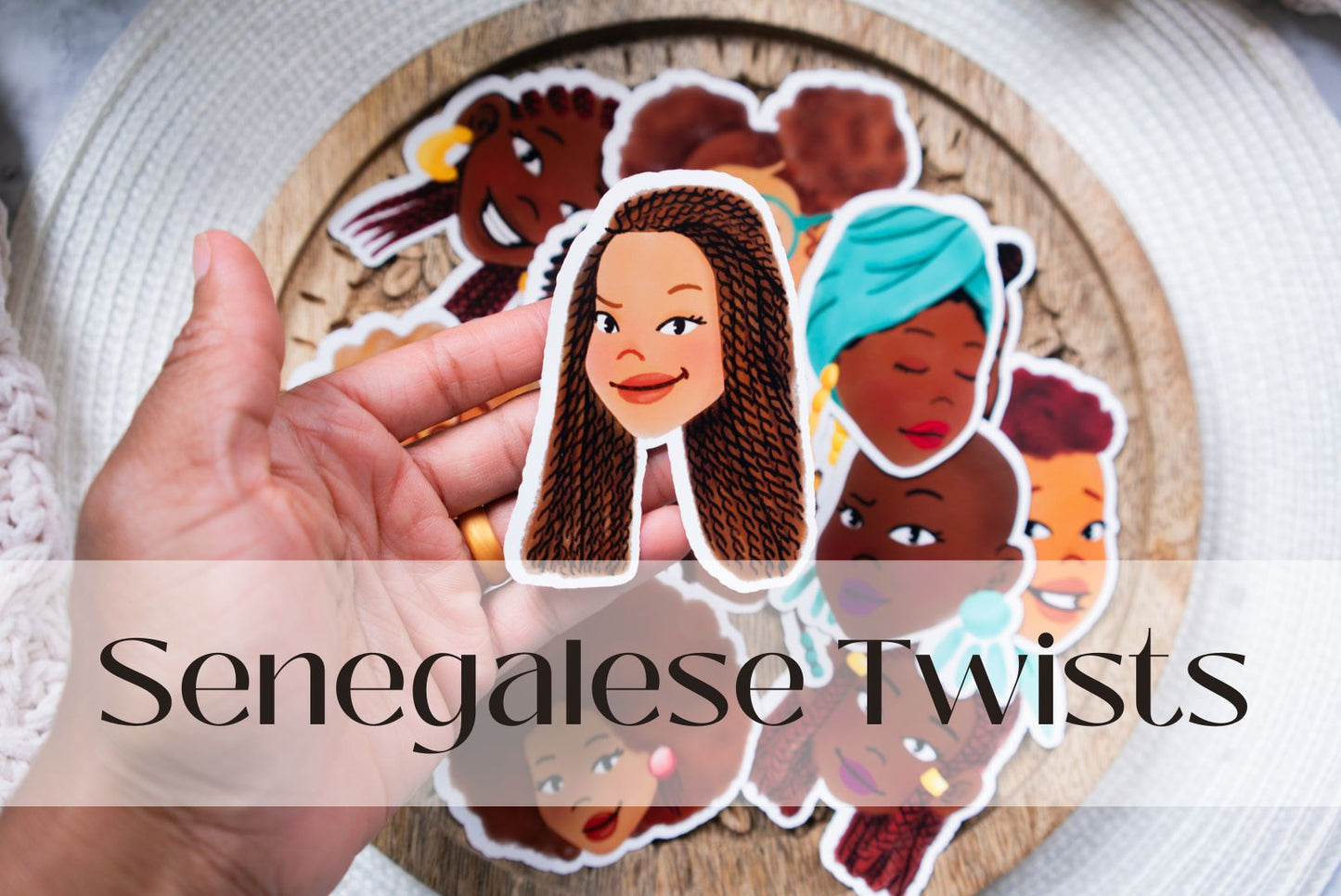 Black Girl Black Hair Die Cut Stickers - Pounded Yam Productions