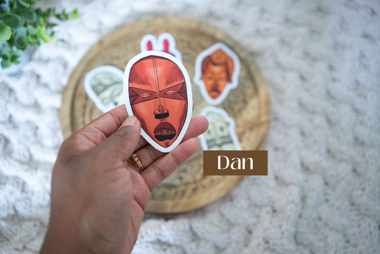 African Masks Die Cut Stickers - Pounded Yam Productions
