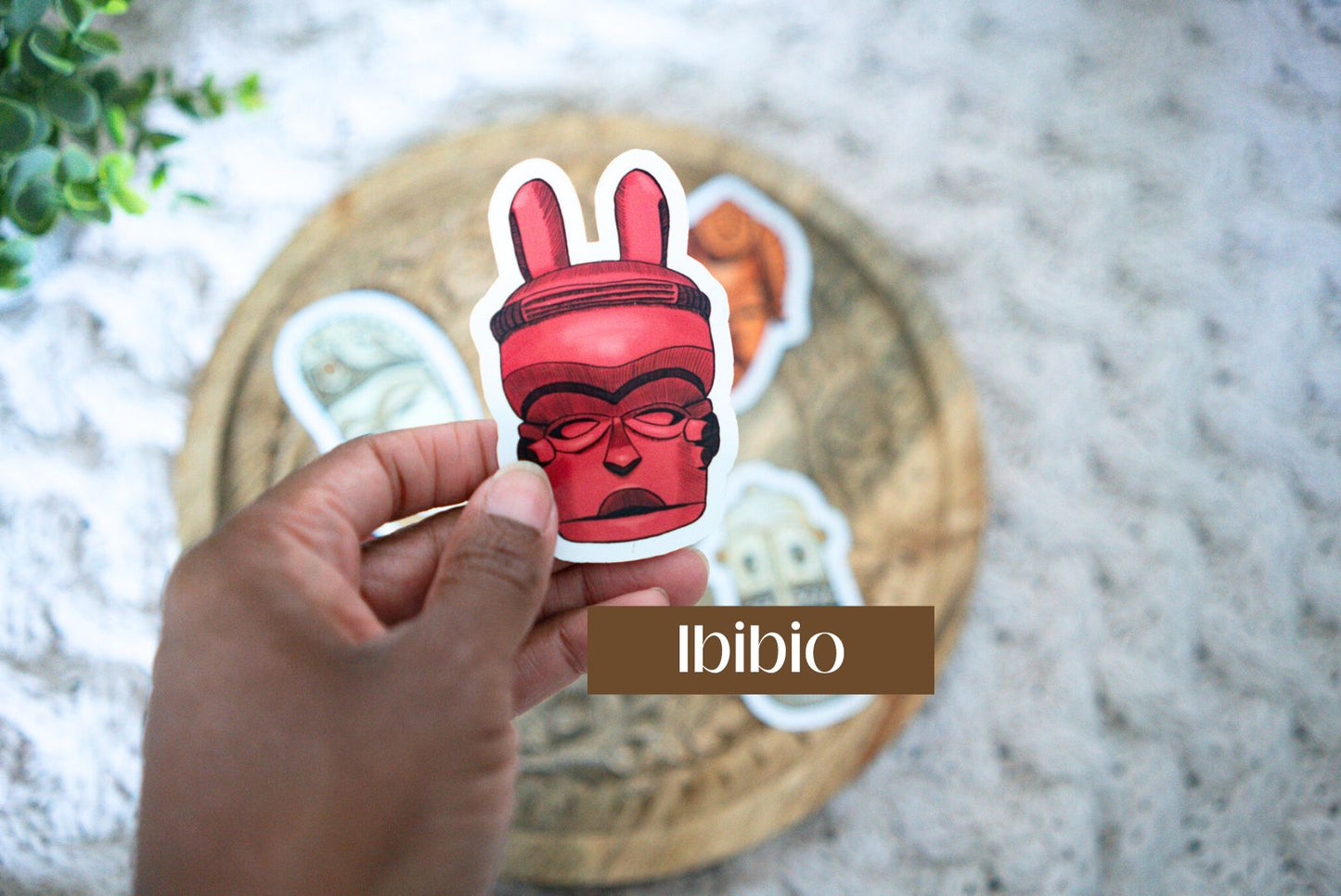African Masks Die Cut Stickers - Pounded Yam Productions