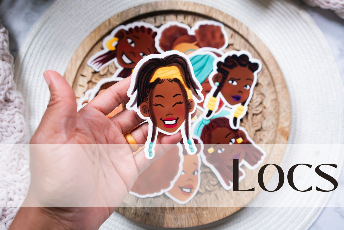 Black Girl Black Hair Die Cut Stickers - Pounded Yam Productions