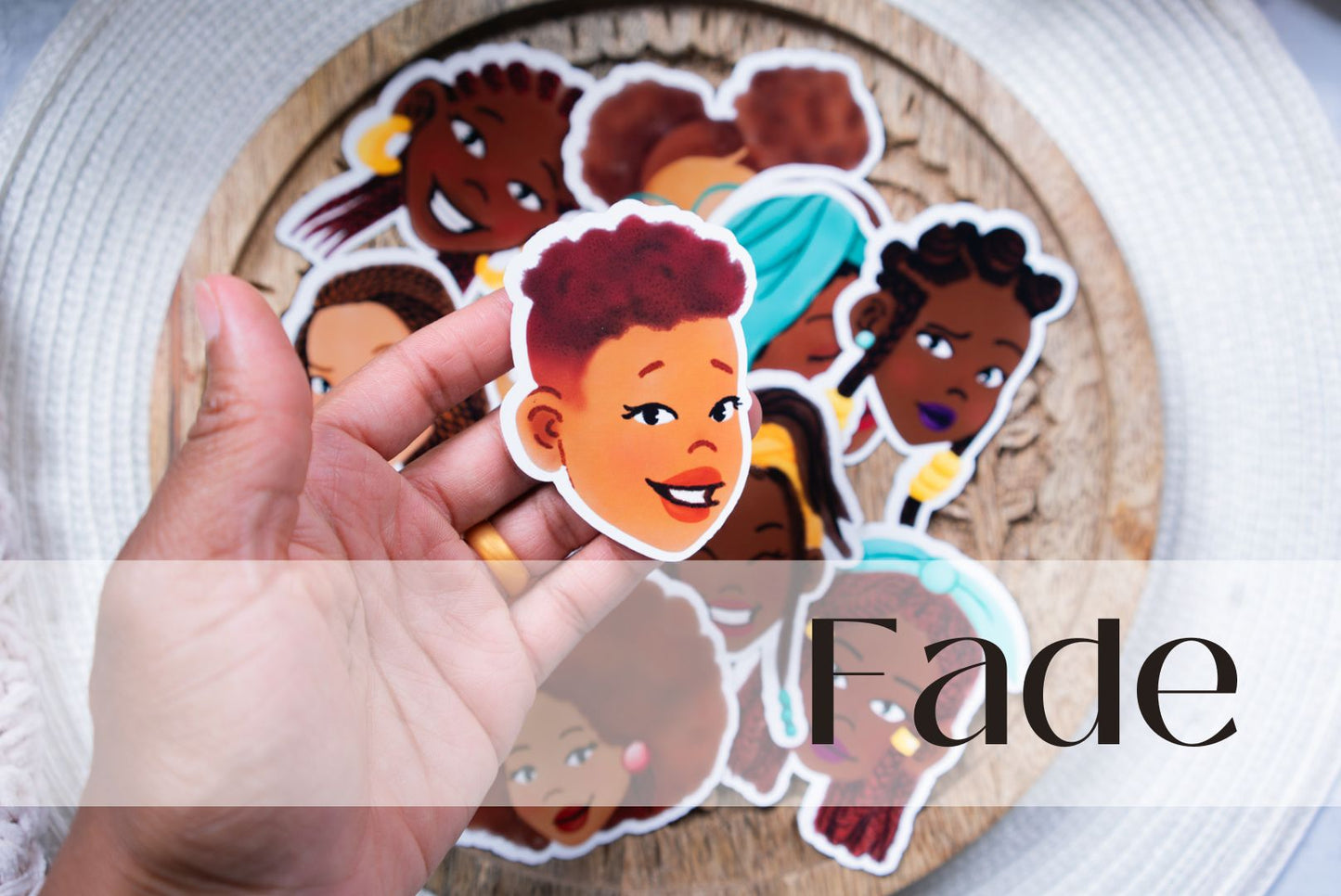 Black Girl Black Hair Die Cut Stickers - Pounded Yam Productions