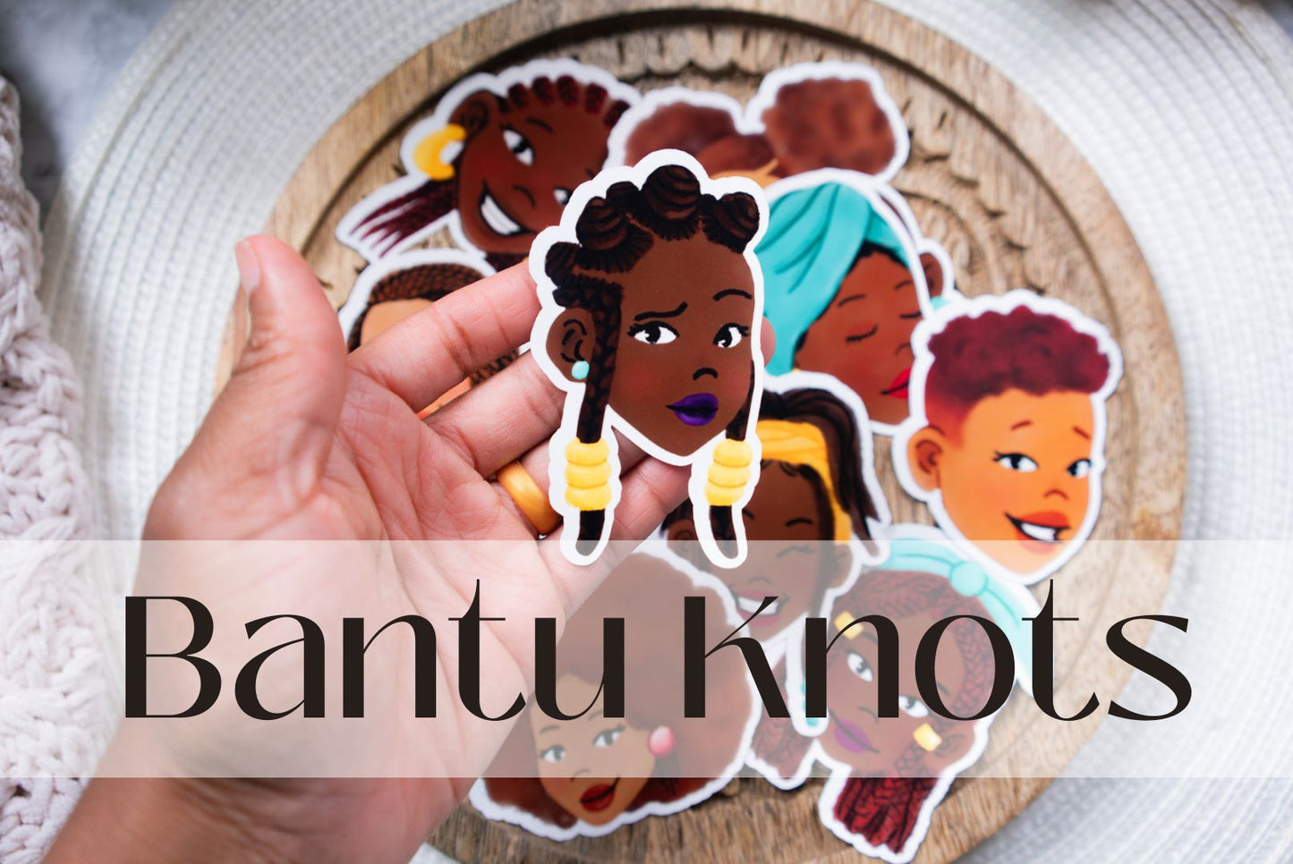 Black Girl Black Hair Die Cut Stickers - Pounded Yam Productions