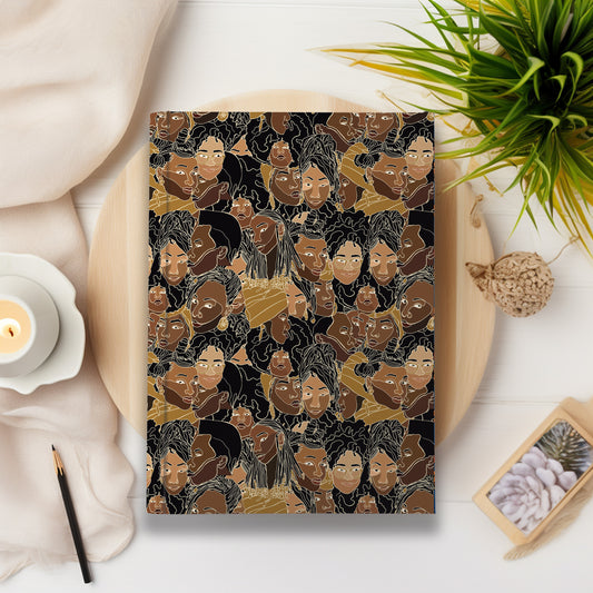 Black Women Line Art Colored Journal (A5 Lined) - Pounded Yam Productions