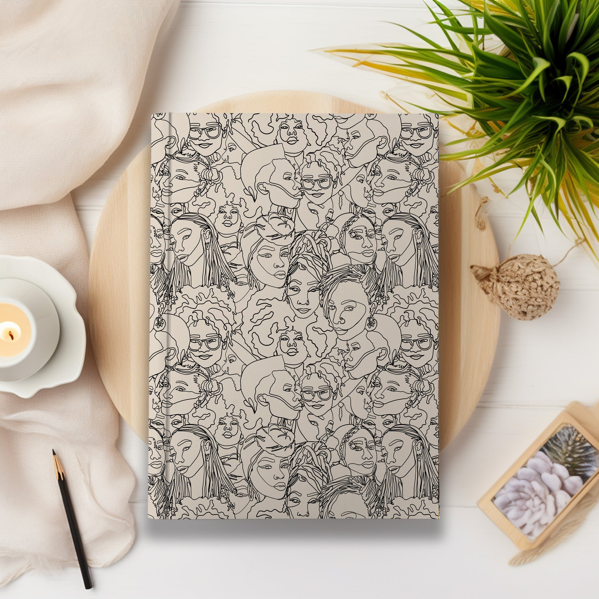 Black Women Line Art Journal (A5 Lined) - Pounded Yam Productions