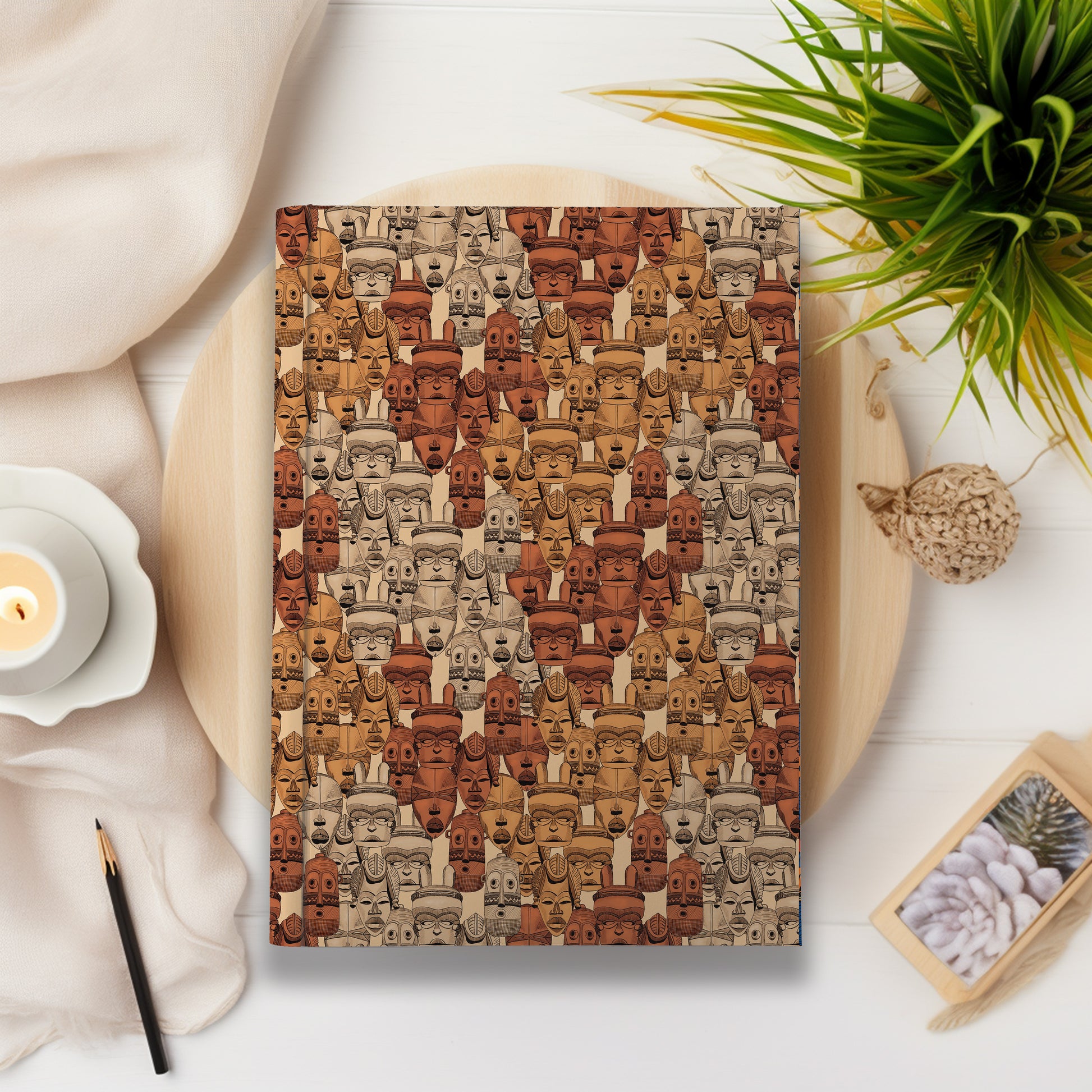 African Masks Pattern Journal (A5 Lined) - Pounded Yam Productions