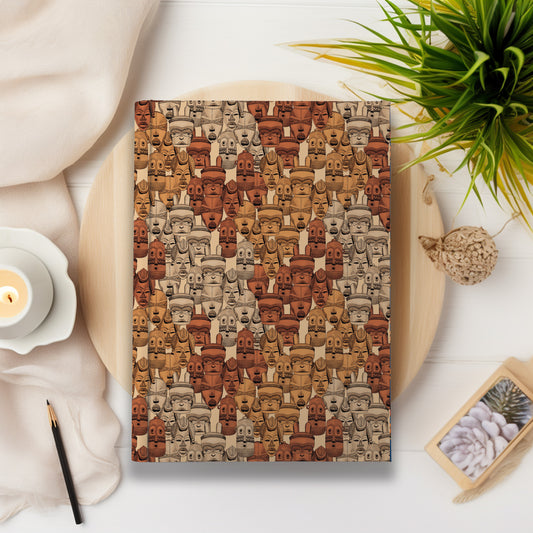 African Masks Pattern Journal (A5 Lined) - Pounded Yam Productions