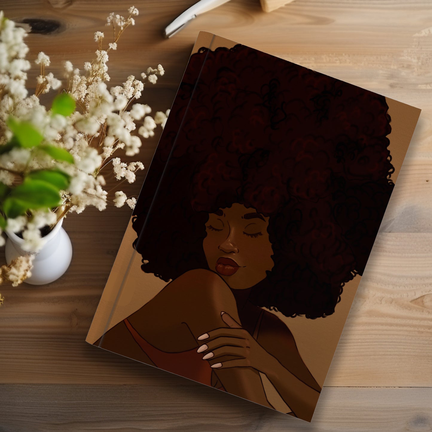 Black Girl Afro Journal (A5 Lined) - Pounded Yam Productions