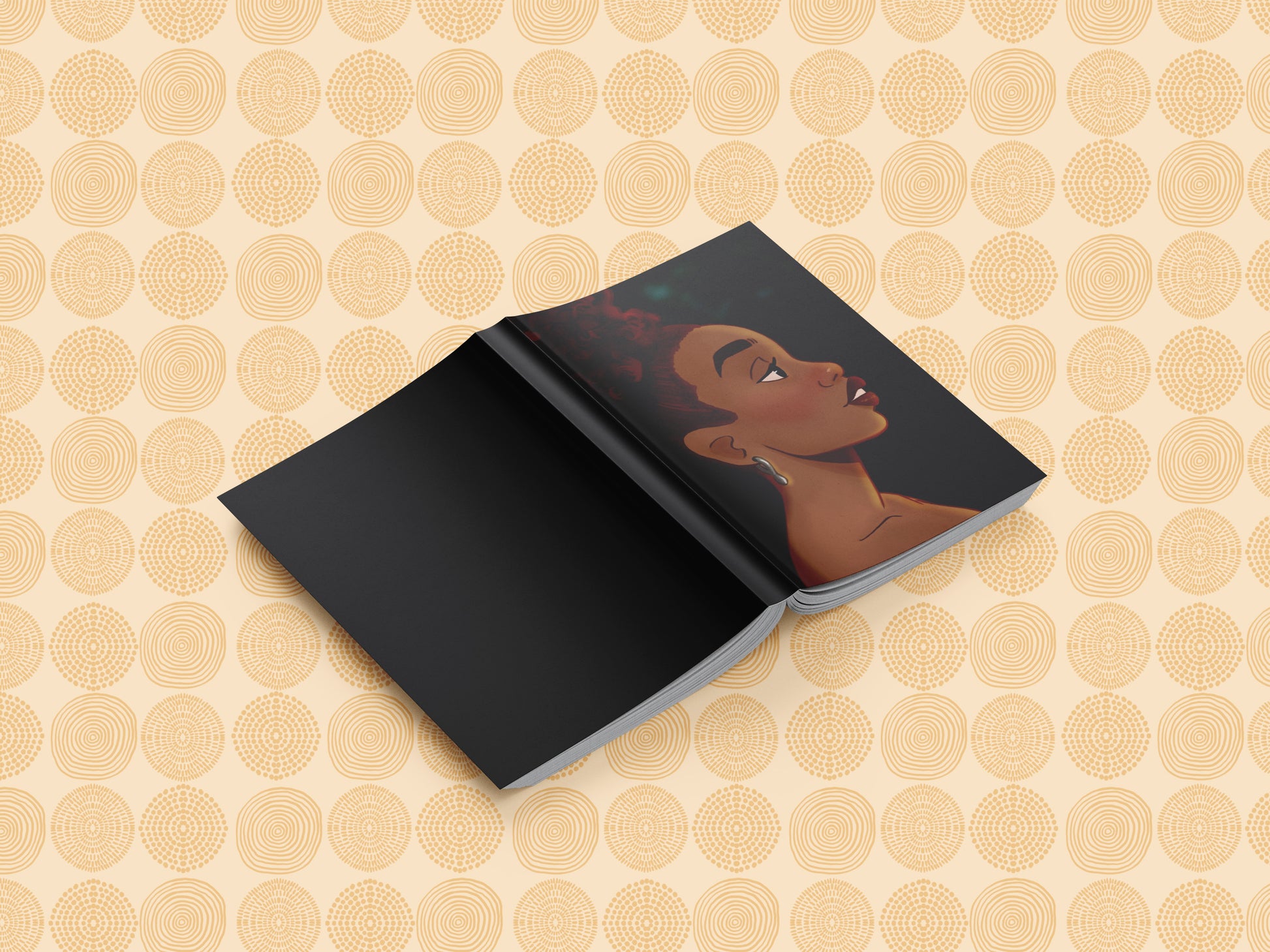 Black Girl Afro Puff Journal (A5 Lined) - Pounded Yam Productions