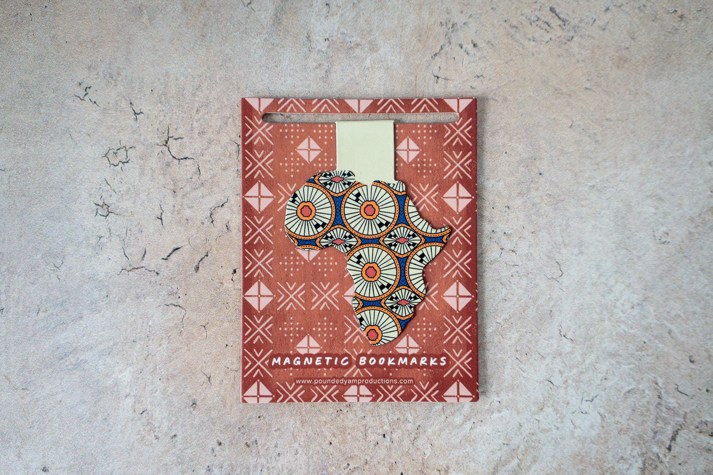 Ankara African Print Magnetic Bookmarks - Circles - Pounded Yam Productions