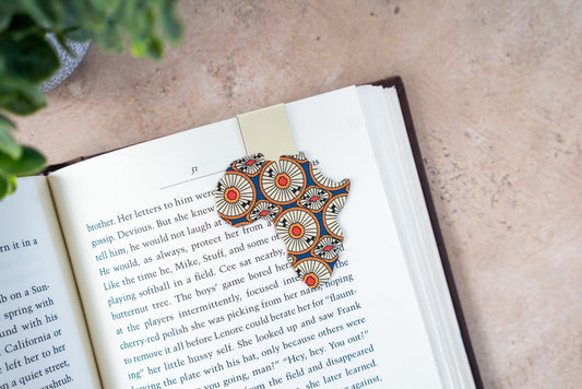 Ankara African Print Magnetic Bookmarks - Circles - Pounded Yam Productions