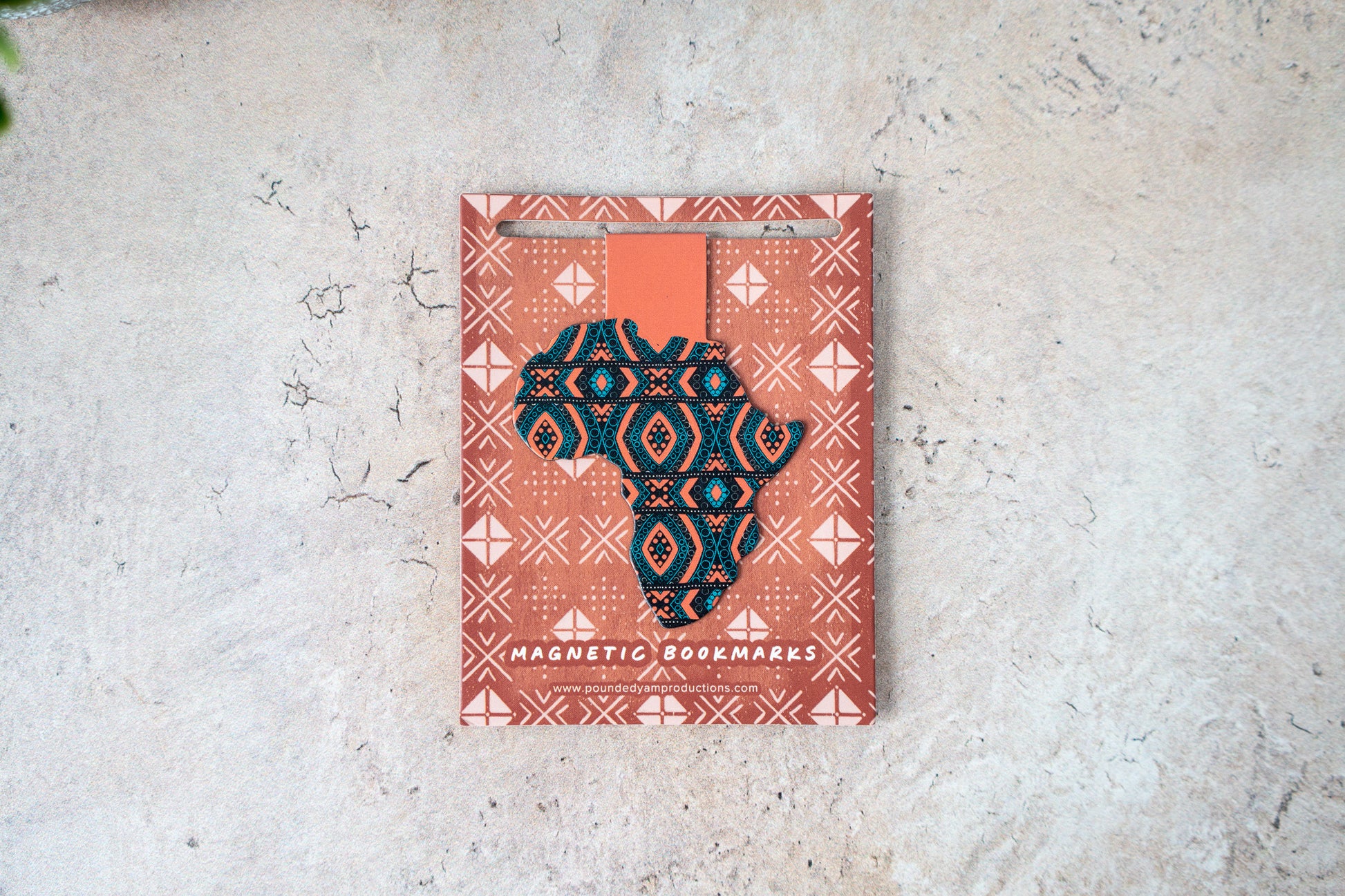 Ankara African Print Magnetic Bookmarks - Diamonds - Pounded Yam Productions