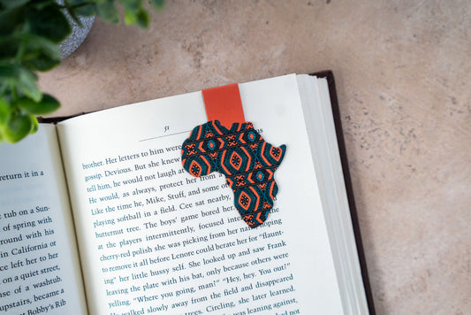 Ankara African Print Magnetic Bookmarks - Diamonds - Pounded Yam Productions