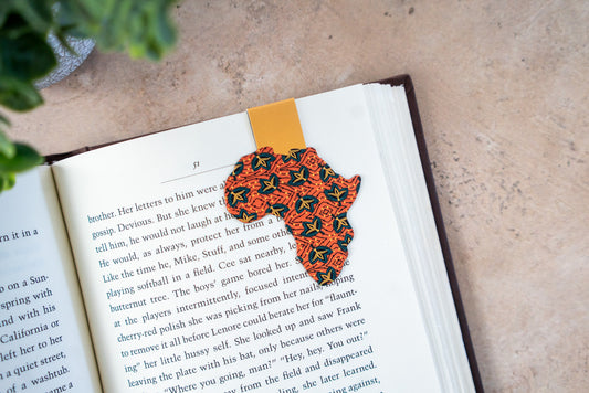African Magnetic Bookmarks - Ankara Print Fans - Pounded Yam Productions