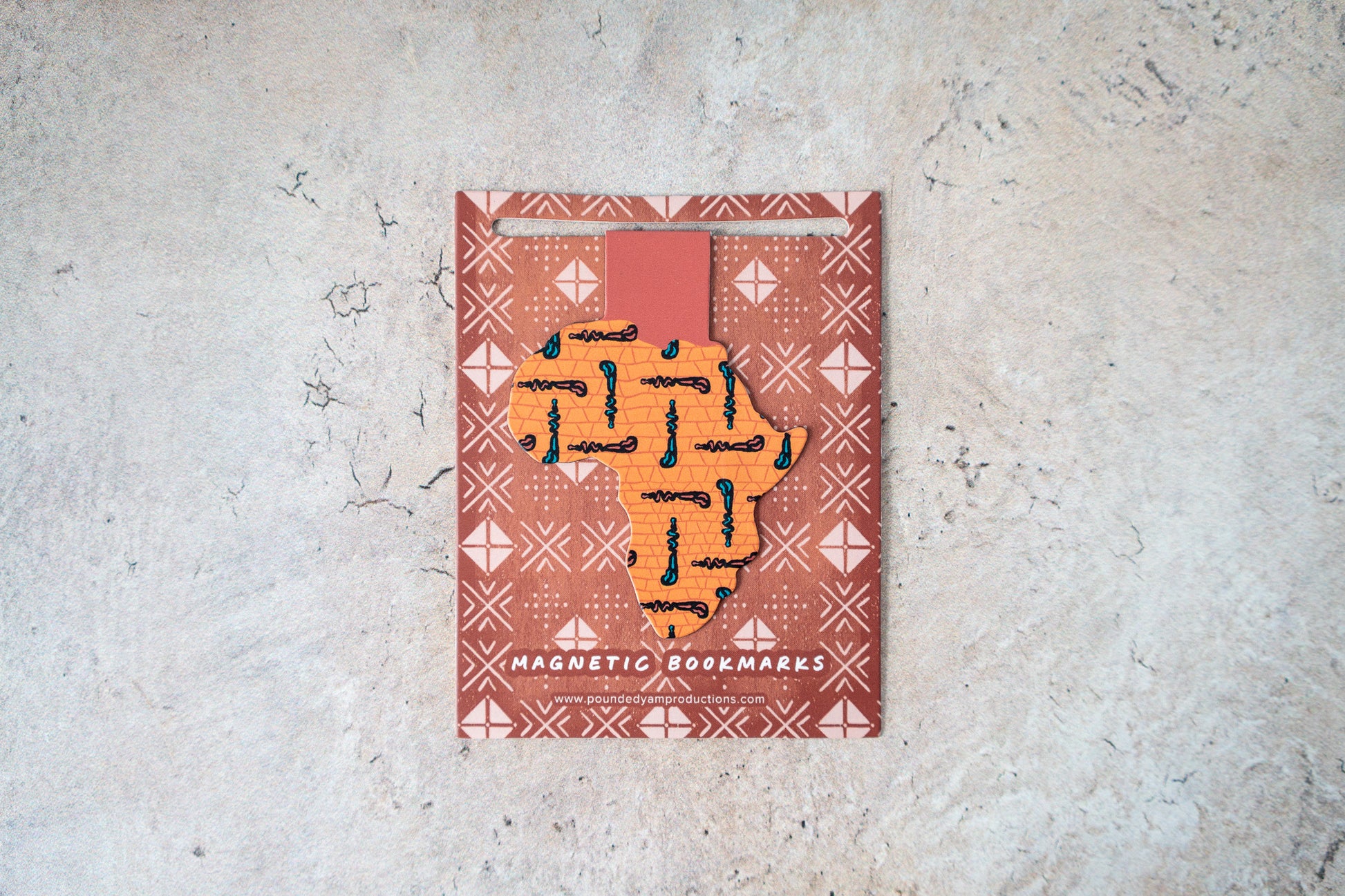 Ankara African Print Magnetic Bookmarks - Walking Sticks - Pounded Yam Productions