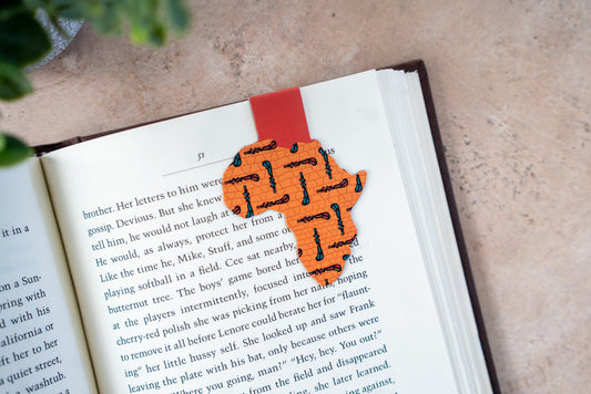 Ankara African Print Magnetic Bookmarks - Walking Sticks - Pounded Yam Productions