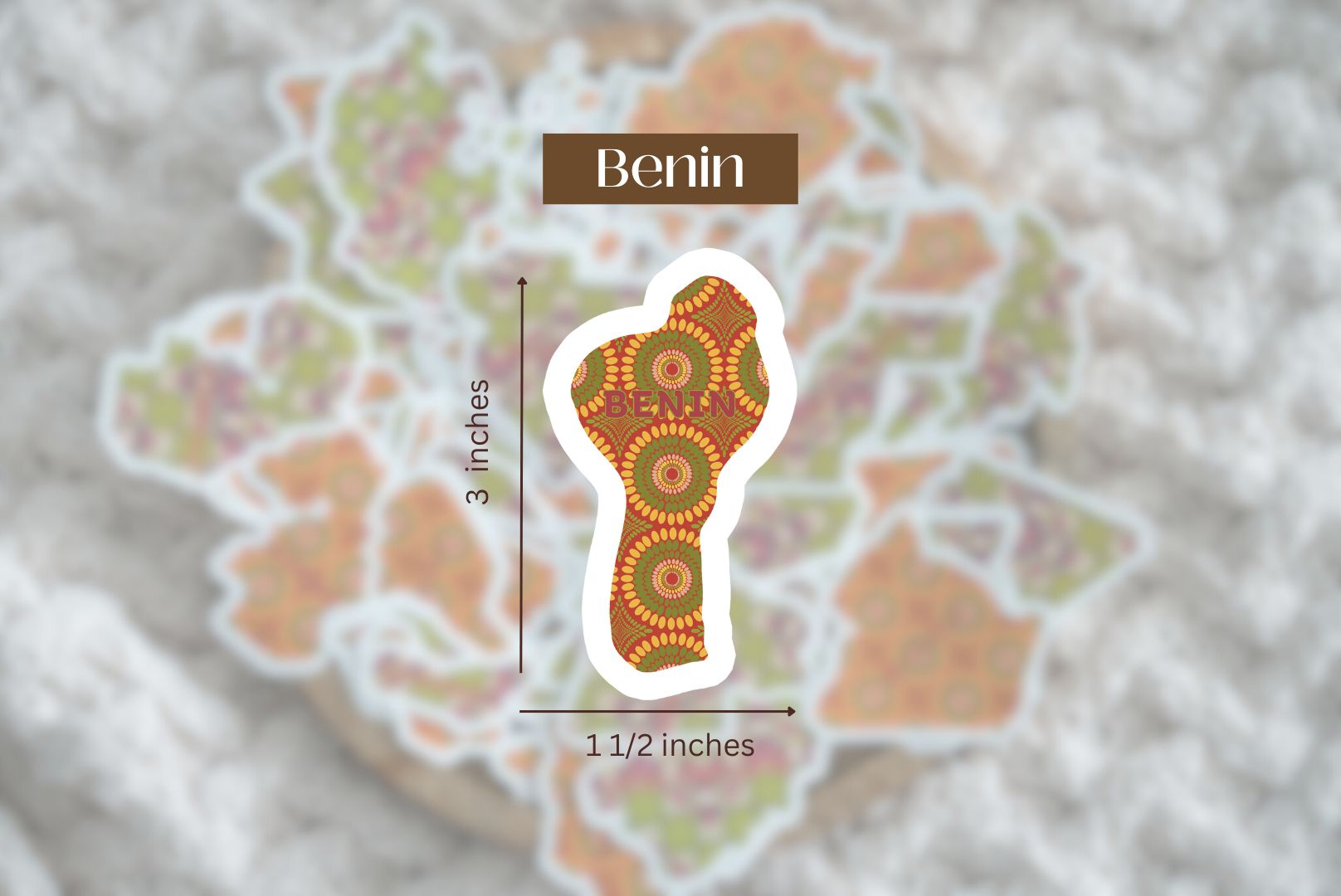 Benin Sticker (West African Stickers) - Pounded Yam Productions