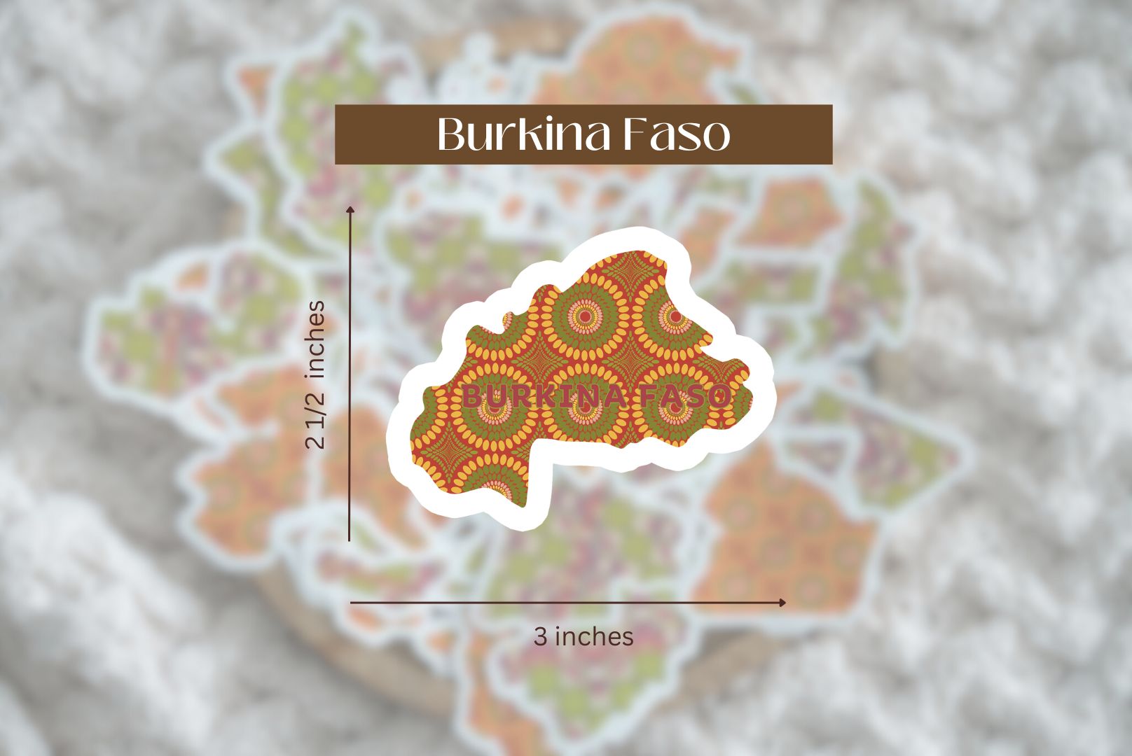 Burkina Faso Sticker (West African Stickers) - Pounded Yam Productions