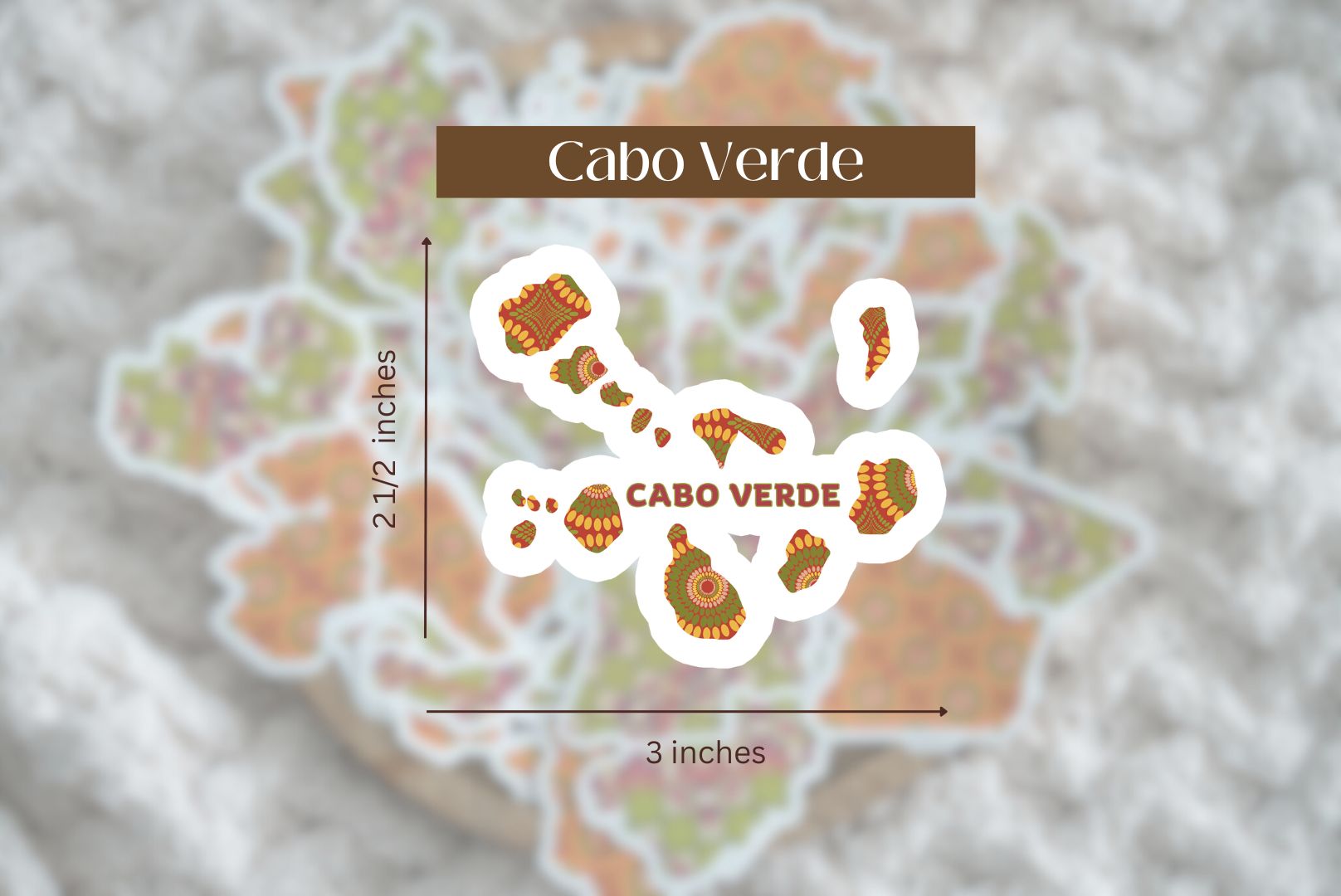 Cabo Verde Sticker (West African Stickers) - Pounded Yam Productions