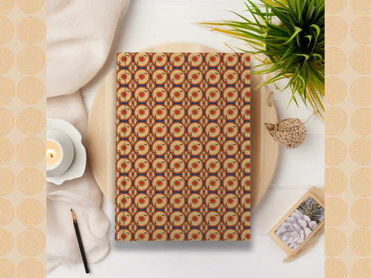 Ankara African Print Ankara Inspired Journal (Circles A5 Lined) - Pounded Yam Productions