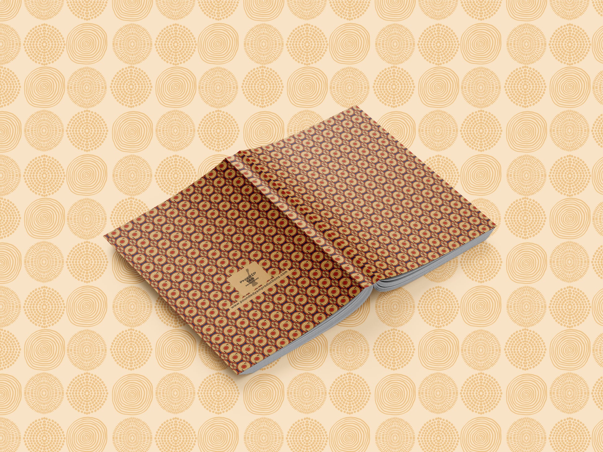 Ankara African Print Ankara Inspired Journal (Circles A5 Lined) - Pounded Yam Productions