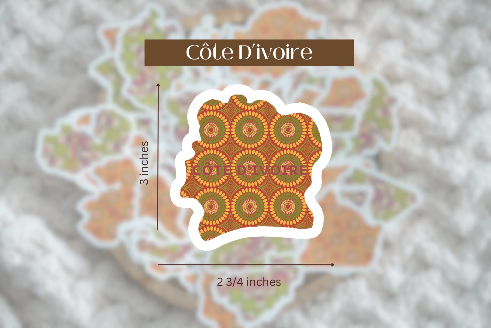 Côte D’ivoire Sticker (West African Stickers) - Pounded Yam Productions