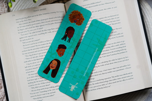 Black Hair Black Girl Bookmarks - Blue - Pounded Yam Productions