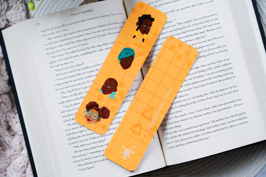 Black Hair Black Girl Bookmarks - Yellow - Pounded Yam Productions