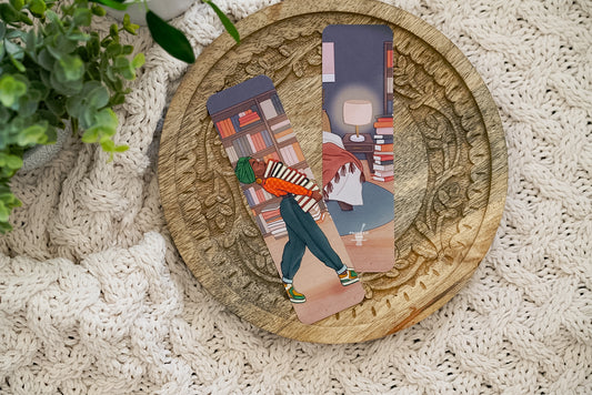 Black Girl Book Stack Bookmark - Pounded Yam Productions