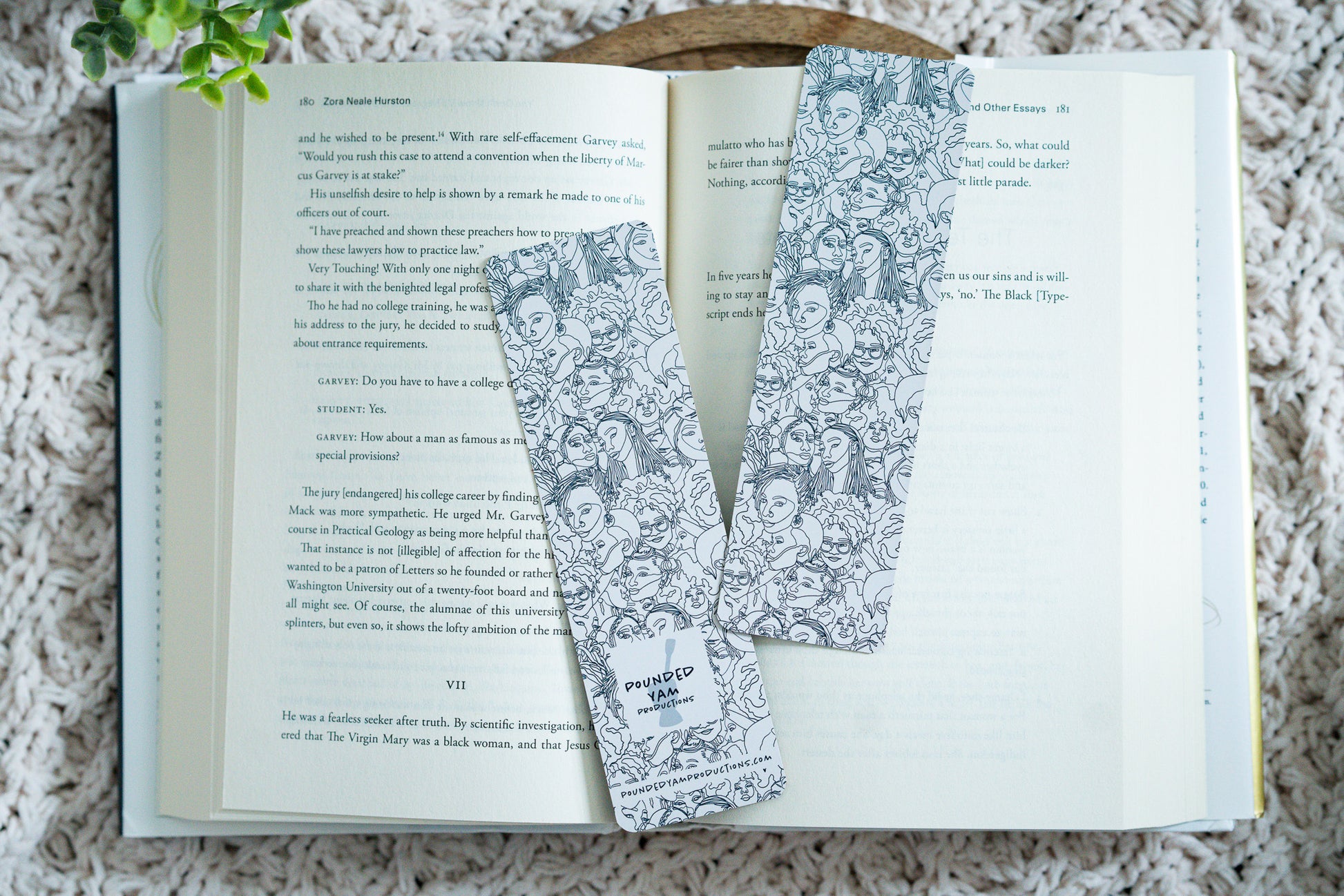 Black Women Faces Line Art Bookmark - Pounded Yam Productions
